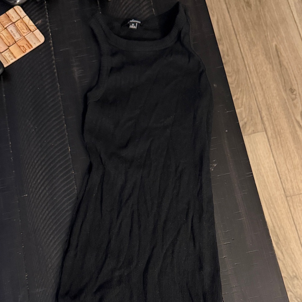 Ambiance Black Ribbed Dress